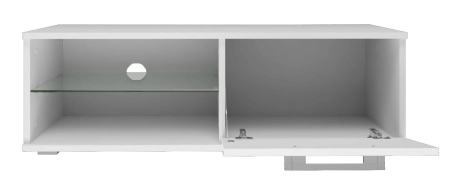 Stolik pod telewizor, szafka rtv, sandy, 100x40x36 cm, biel, połysk