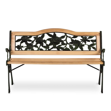 Ławka parkowa z oparciem, Gardi Rose, sofotel, 124x48x74 cm