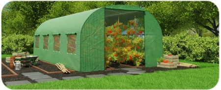 Tunel ogrodowy, wzmocniony, 13,5m2, 300x450x200 cm, zielony
