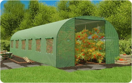 Tunel ogrodowy, wzmocniony, 18m2, 300x600x200 cm, zielony