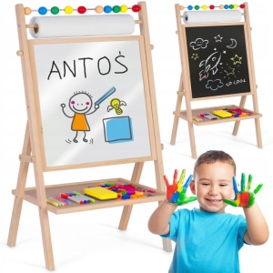 Tablica magnetyczna, kredowa, obrotowa, ricokids, 80 cm