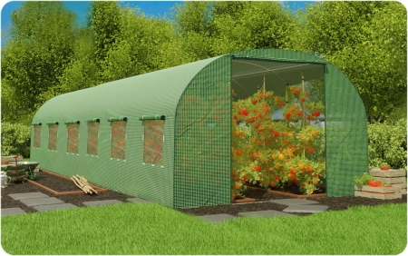 Tunel ogrodowy, wzmocniony, 18m2, 300x600x200 cm, zielony