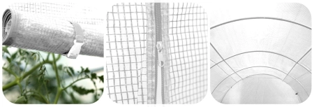 Tunel ogrodowy, wzmocniony, 18m2, 300x600x200 cm, biały