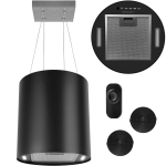 Okap kuchenny, wyspowy, wiszący, 35 cm, BT-227, czarny