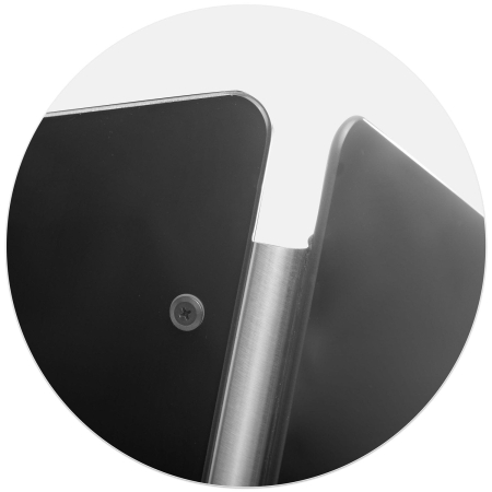 Okap kuchenny, wyspowy, szklany, wiszący, 60 cm, BT-222, czarny