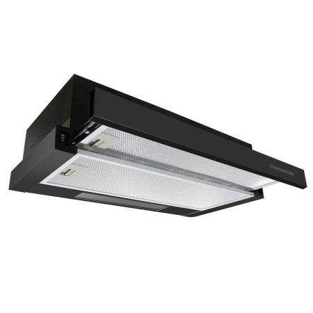 Okap kuchenny, podszafkowy, teleskopowy, 60 cm, BT-230, czarny