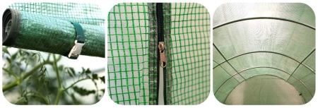 Tunel ogrodowy, wzmocniony, 6m2, 200x300x200 cm, zielony