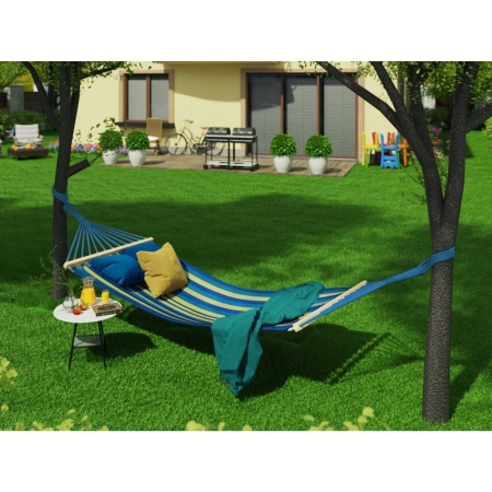 Hamak ogrodowy, Bahama Single, 1-osobowy, 200x100 cm, niebieski