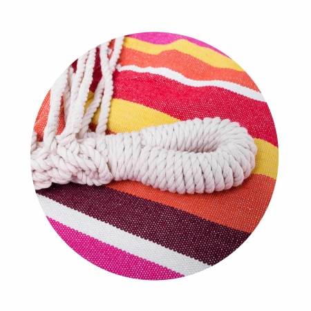 Hamak ogrodowy, 2-osobowy, Malaga Double, 200x160 cm, pomarańczowy