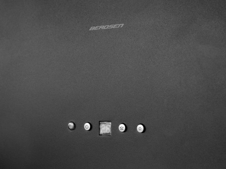 Okap kuchenny, wyspowy, 40 cm, berdsen, 40E + 2 filtry, czarny