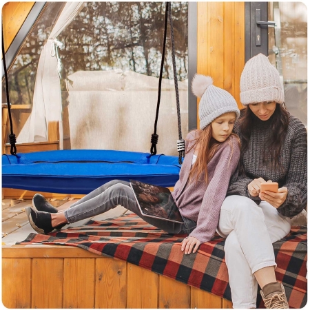 Huśtawka bocianie gniazdo, SWINGO XXL, 95 cm, niebieska