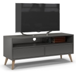 Szafka rtv, stolik pod telewizor, SKAND, 120x40x50 cm, grafit, mat