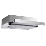 Okap kuchenny, podszafkowy, teleskopowy, berdsen, 60 cm, BT-229, inox, srebrny