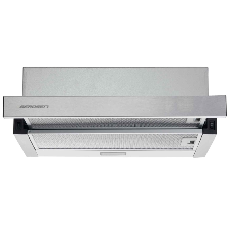 Okap kuchenny, podszafkowy, teleskopowy, berdsen, 60 cm, BT-229, inox, srebrny