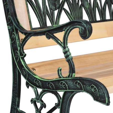 Ławka parkowa z oparciem, Gardi Tulip, sofotel, 124x48x74 cm