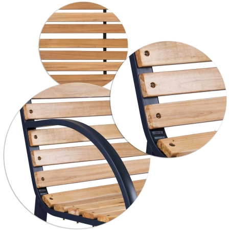 Ławka parkowa z oparciem, Luca, sofotel, 118x57x83 cm