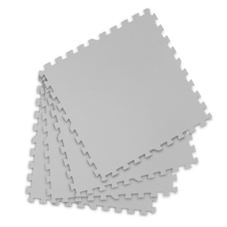 Duża mata piankowa, puzzle, 4 szt, szary