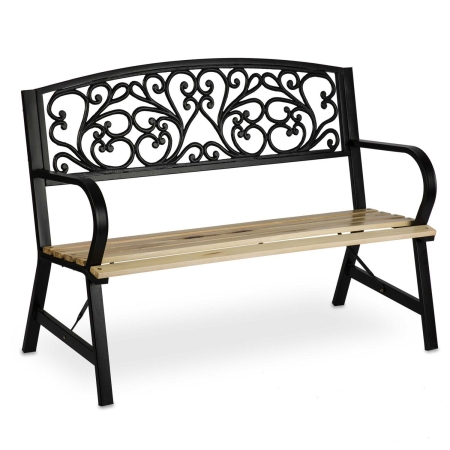 Ławka parkowa z oparciem, Ivy, sofotel, 122x56x89 cm