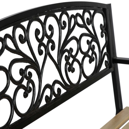 Ławka parkowa z oparciem, Ivy, sofotel, 122x56x89 cm