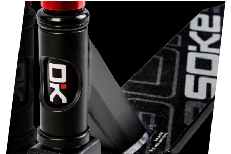 Hulajnoga dwukołowa, wyczynowa, Soke PRO, czarna + czerwona