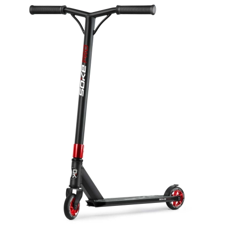 Hulajnoga dwukołowa, wyczynowa, Soke PRO, czarna + czerwona
