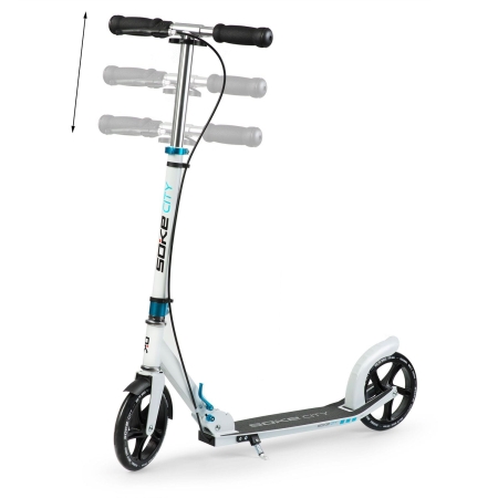 Hulajnoga dwukołowa, Soke City, biało-niebieska