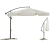 Parasol ogrodowy, składany, 6 segmentów, 250x350 cm, beżowy