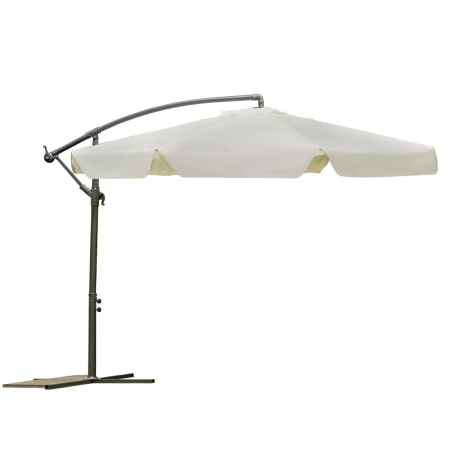 Parasol ogrodowy, składany, 6 segmentów, 250x350 cm, beżowy