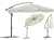 Parasol ogrodowy, składany, 8 segmentów, 250x350 cm, beżowy