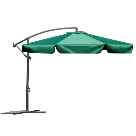 Parasol ogrodowy, składany, 8 segmentów, 250x350 cm, zielony