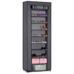 Szafka tekstylna na buty, massido, grafitowa, 58x28x175 cm