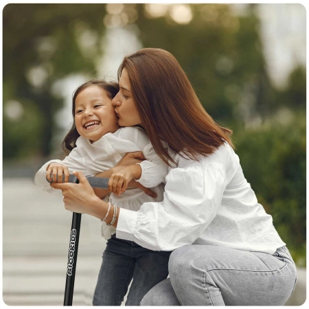 Hulajnoga trójkołowa, dla dzieci, led, luco, niebieska