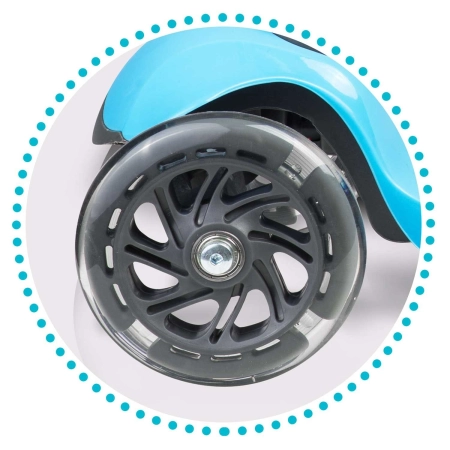 Hulajnoga trójkołowa, dla dzieci, led, luco, niebieska