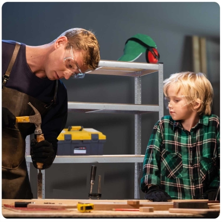 Regał metalowy, magazynowy, Humberg 4840, 75x30x150 cm