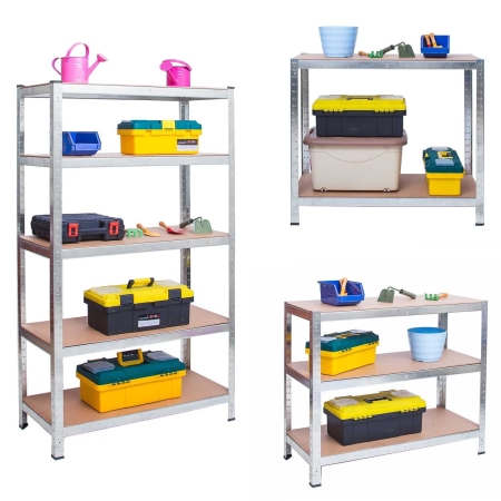 Regał metalowy, magazynowy, Humberg 4840, 75x30x150 cm