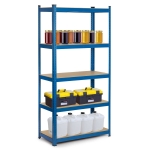 Regał metalowy, magazynowy, Humberg 4848, 90x40x180 cm, niebieski