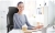 Fotel biurowy, z mikrosiatką, praga, kolor czarny