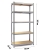 Regał metalowy, magazynowy, Humberg 4850, 120x45x205 cm