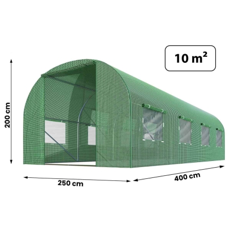 Folia na tunel ogrodowy, 2,5x4m (10 m2), Plonos, zielona