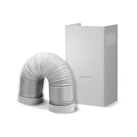 Okap kuchenny, kominowy, 60 cm, berdsen, inox, BT-209, srebrny