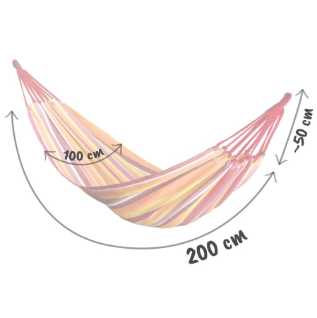 Hamak ogrodowy, Malaga Single, 100x200 cm, czerwony