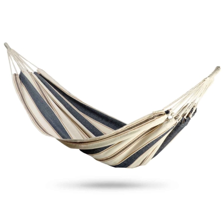 Hamak ogrodowy, Malaga Single, 100x200 cm, niebiesko-biały