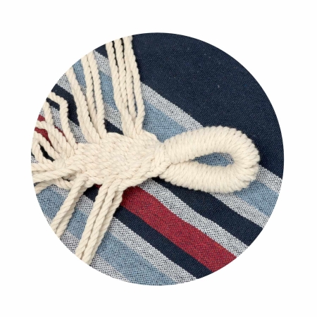 Hamak ogrodowy, 2-osobowy, Malaga Double, 200x160 cm, niebiesko-czerwony