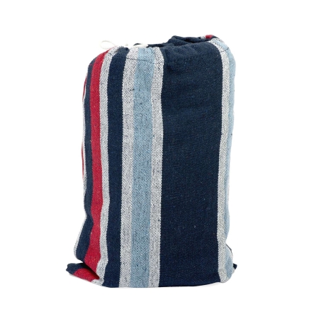 Hamak ogrodowy, 2-osobowy, Malaga Double, 200x160 cm, niebiesko-czerwony