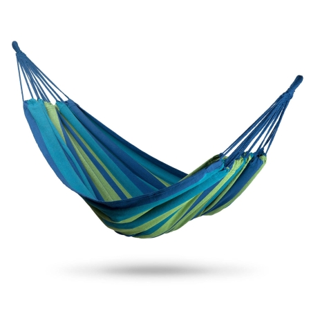 Hamak ogrodowy, 2-osobowy, Malaga Double, 200x160 cm, niebiesko-zielony