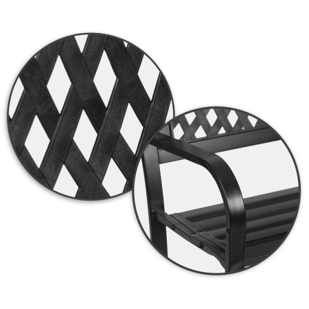 Ławka parkowa z oparciem, Clover, sofotel, 125x49x77 cm