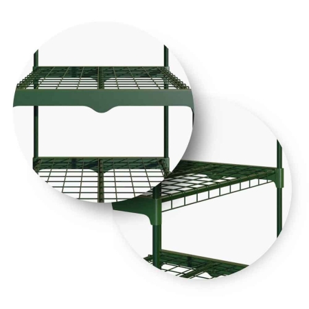 Szklarnia ogrodowa, regał, folia, 3 półki, 69x49x125 cm, zielona