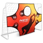 Bramka do piłki nożnej z matą celowniczą, Neo-sport, 245x155x80 cm