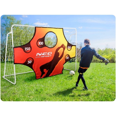 Bramka do piłki nożnej z matą celowniczą, Neo-sport, 245x155x80 cm