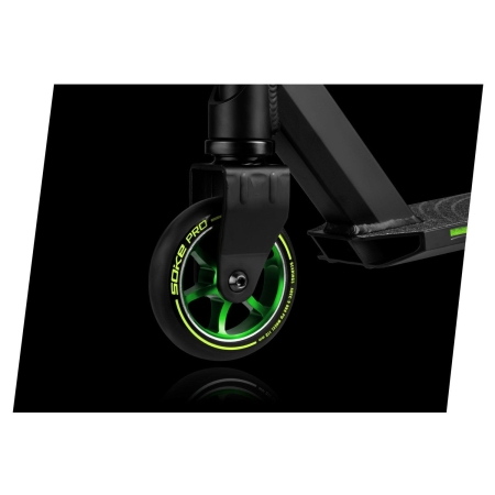 Hulajnoga dwukołowa, wyczynowa, Soke PRO, żółto-zielona